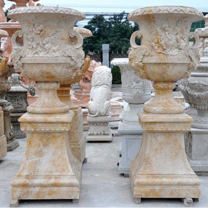 luxurious marble planters