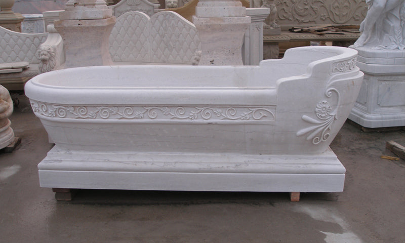 REGAL MARBLE CARVED BATHTUB